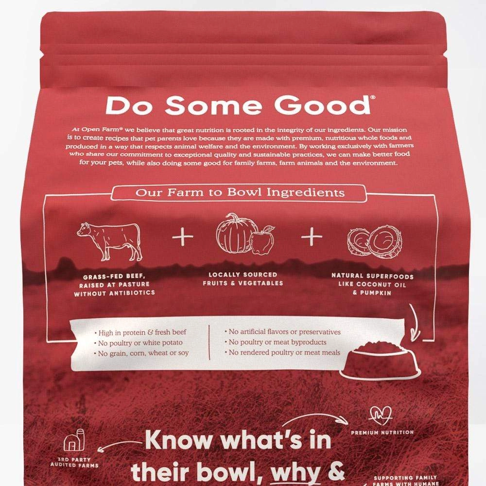 OPEN FARM Grass-Fed Beef Grain Free Dry Dog Food
