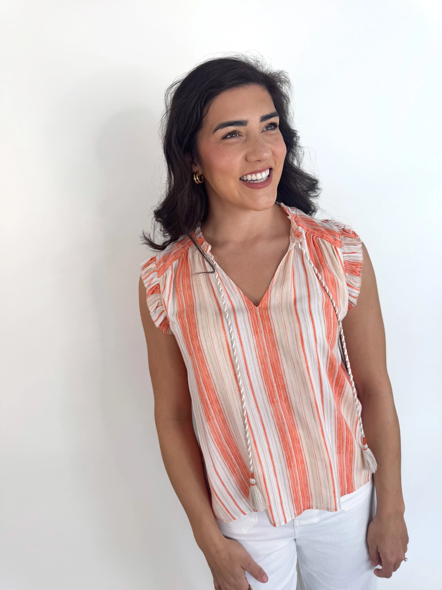Orangesicle Spring Blouse