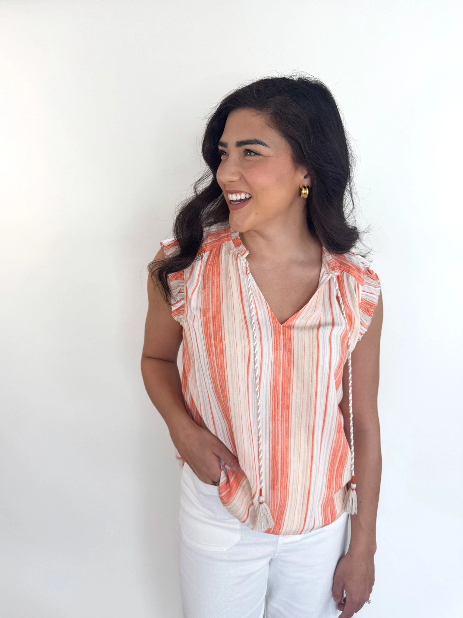 Orangesicle Spring Blouse