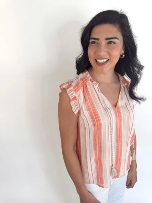 Orangesicle Spring Blouse
