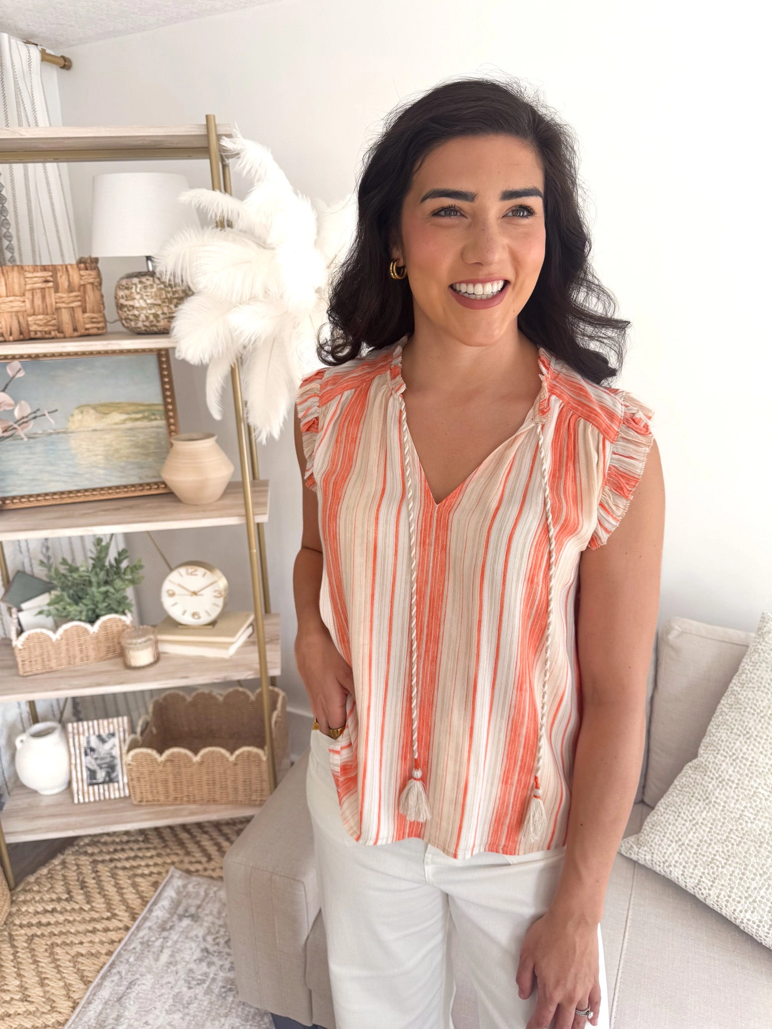 Orangesicle Spring Blouse