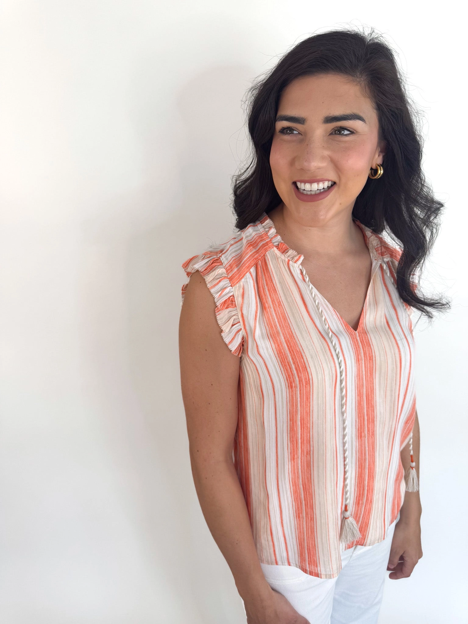 Orangesicle Spring Blouse