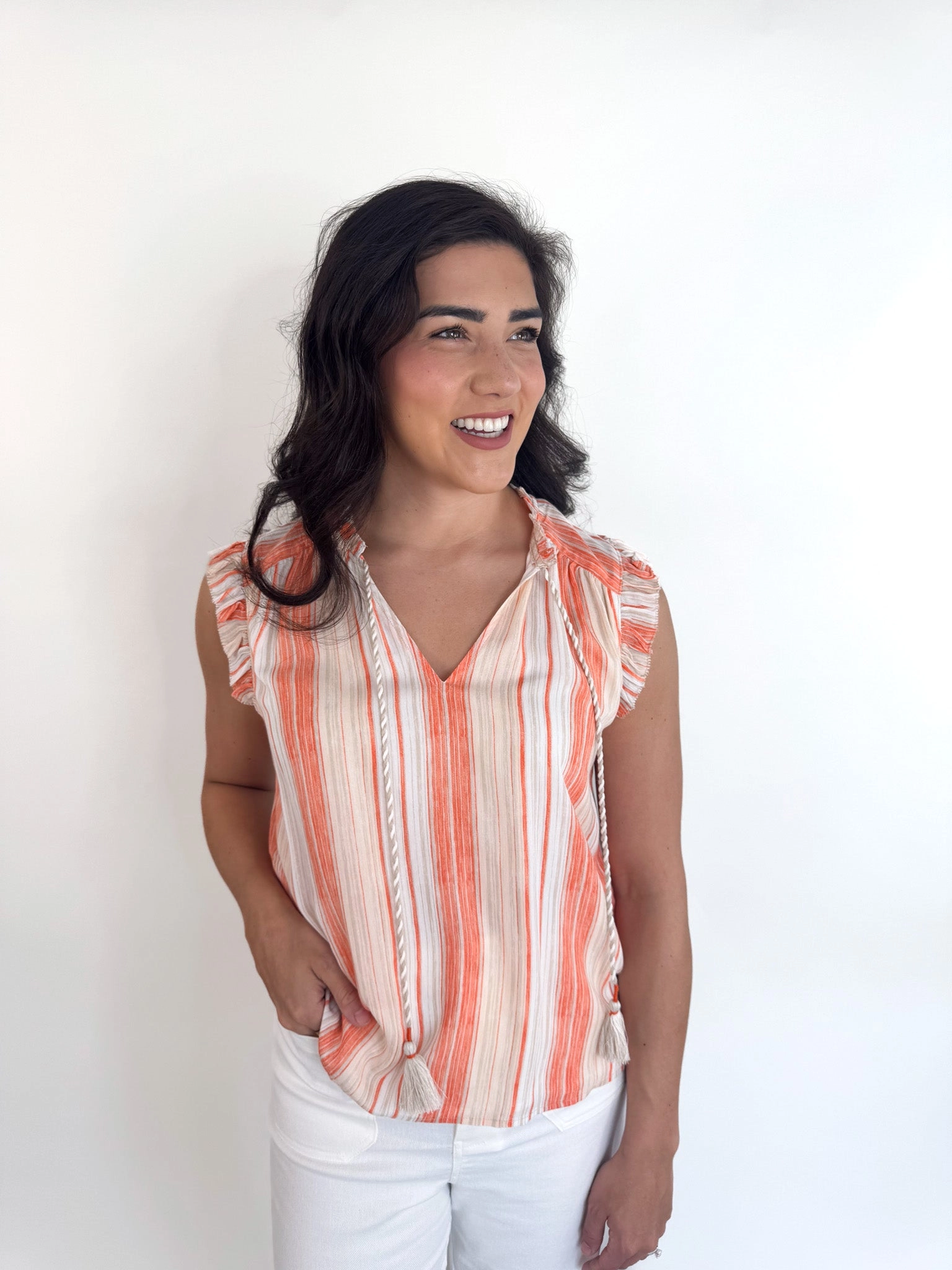 Orangesicle Spring Blouse