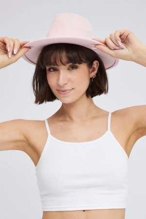Pink Fedora Hat