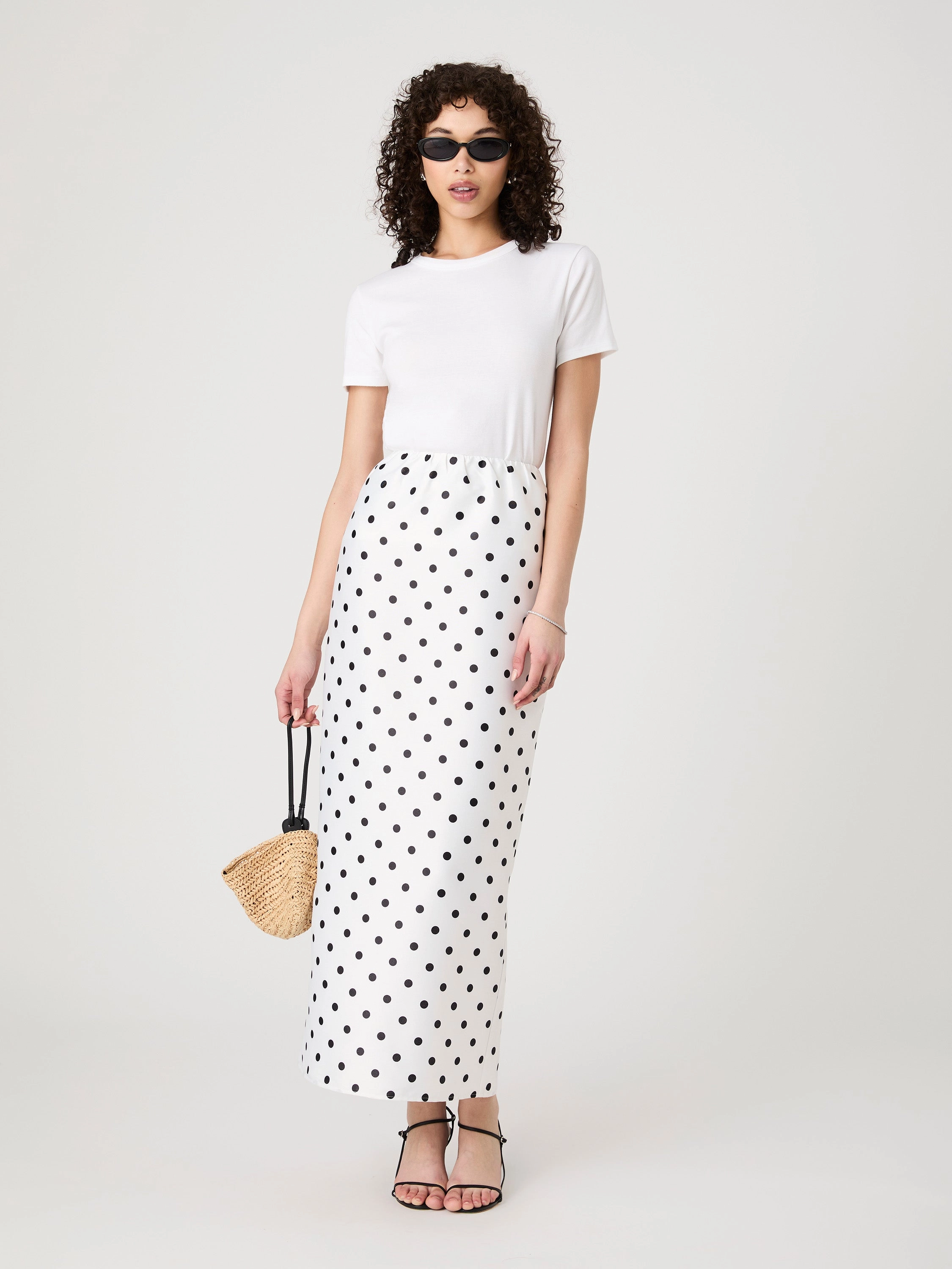 Polka Dot Maxi Skirt