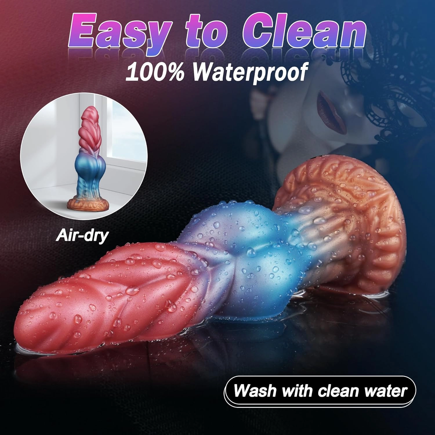Poppy 8.6 Knotted Dildo Monster Dildo with Strong Suction Cup - Laphwing