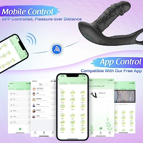 Prostate Massager with 9 Vibration Settings & Wiggle Motions