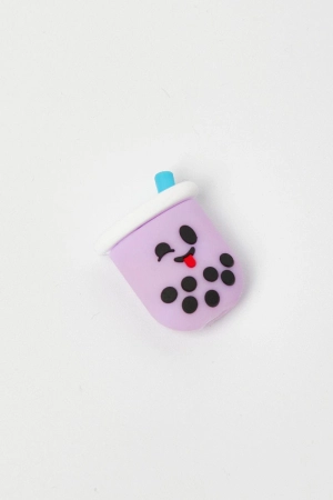 Purple Bubble Tea Design Data Cable Protector