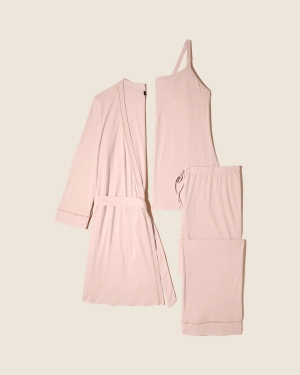 Pyjama D'Allaitement 3 Pièces Avec Peignoir