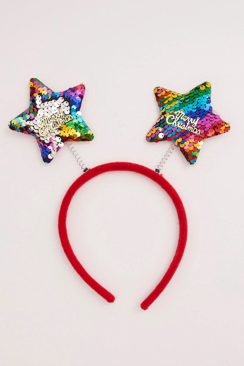 Red Christmas Star Headband