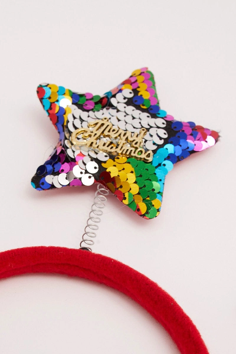 Red Christmas Star Headband