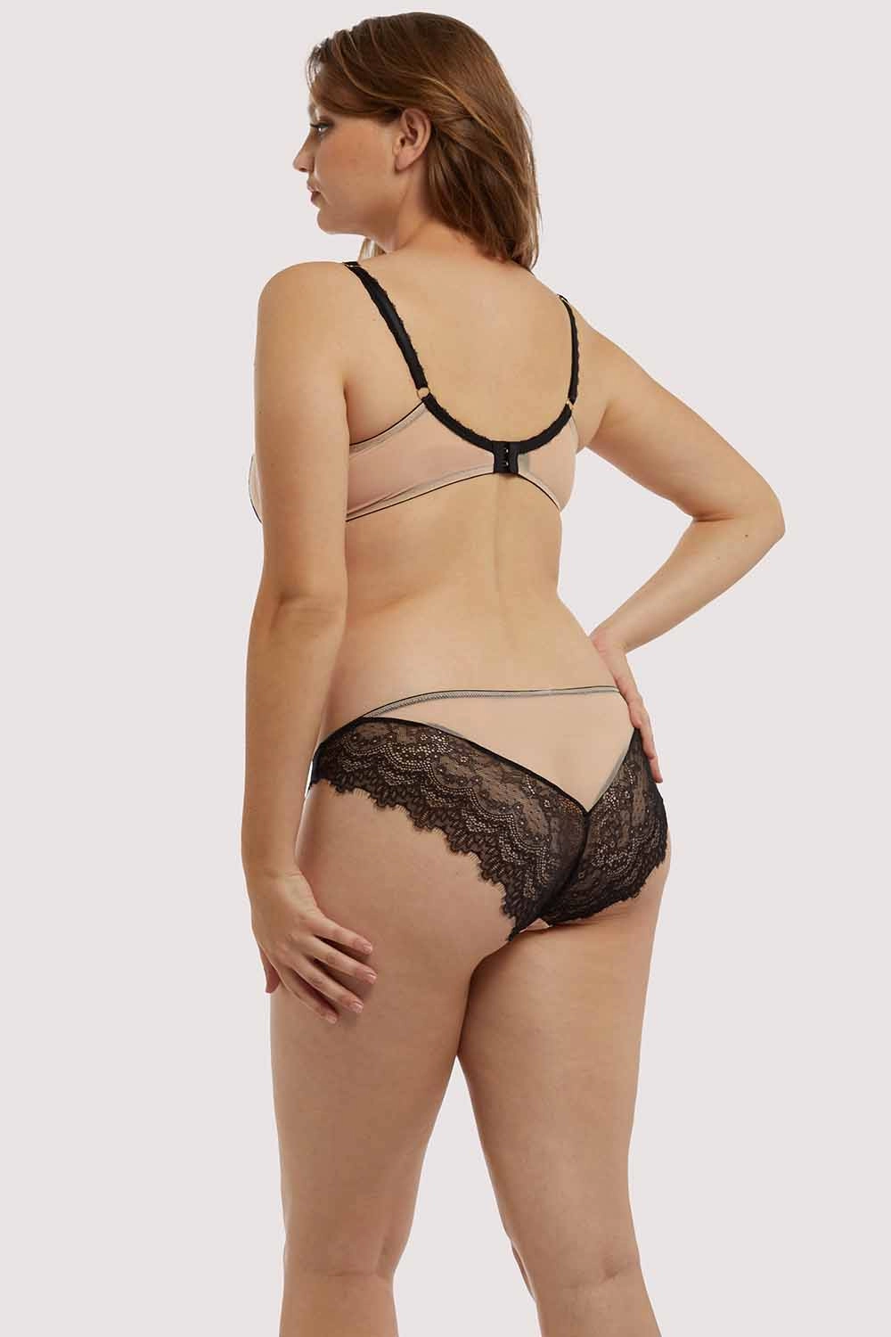 Rosalyn Black and Blush Balcony Bra