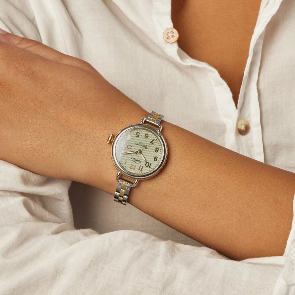 Shinola The Birdy 34mm Two-Tone Quartz Watch