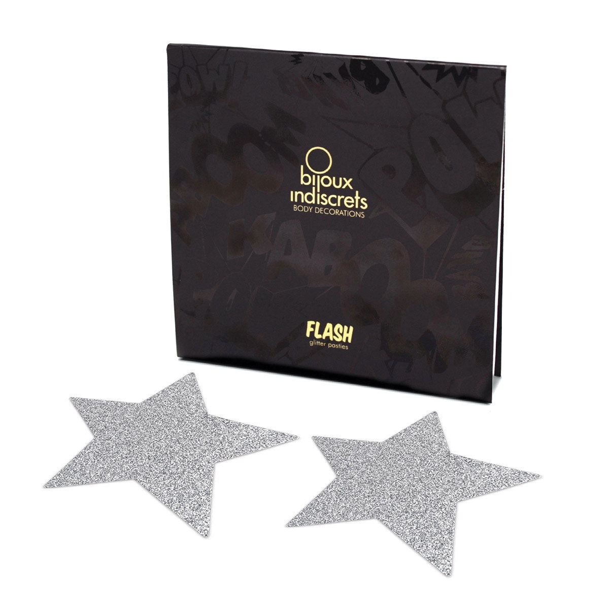 Silver Stars Glittery Metallic Pasties