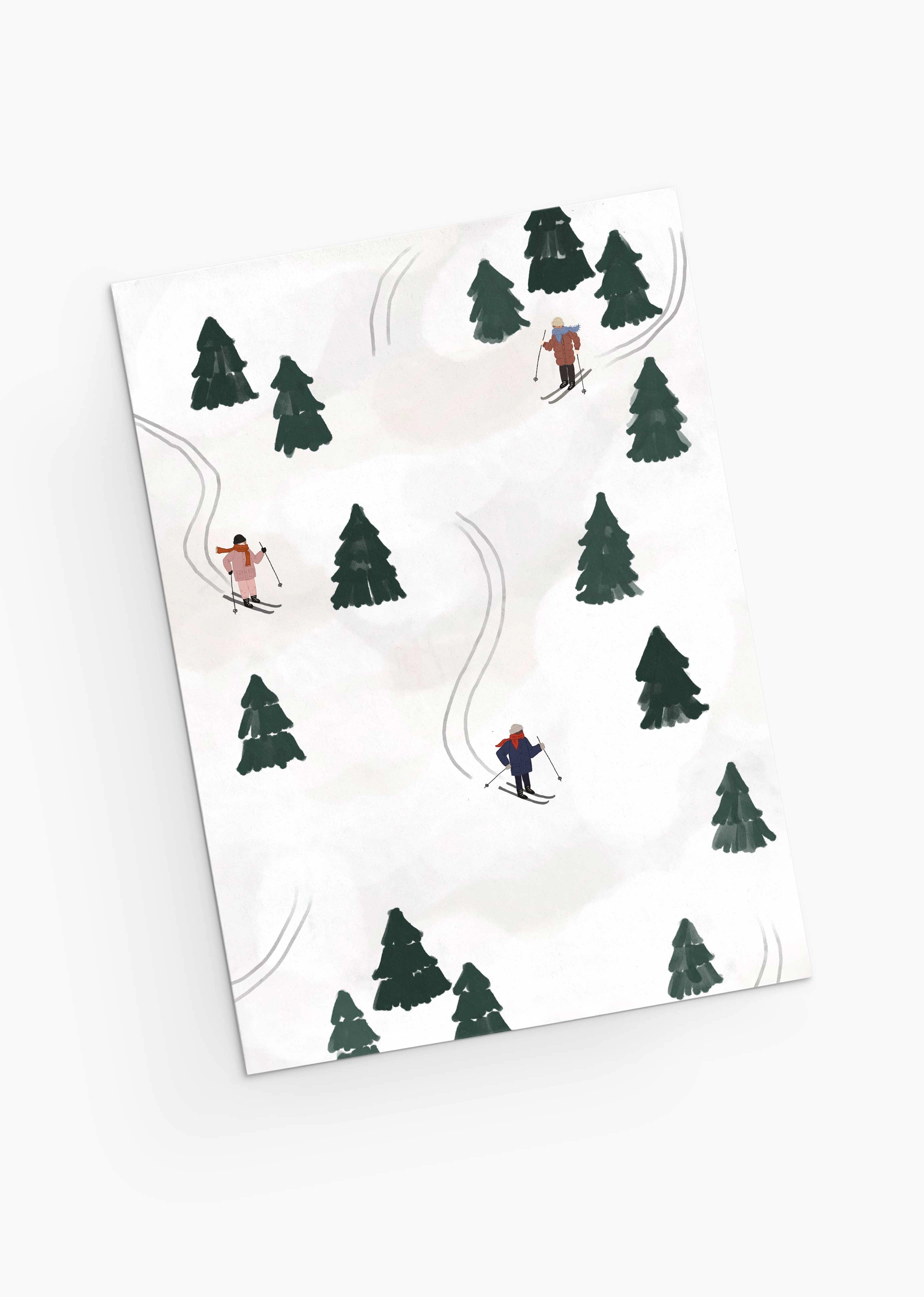 Sliding into the Festivities - Christmas Greeting Card