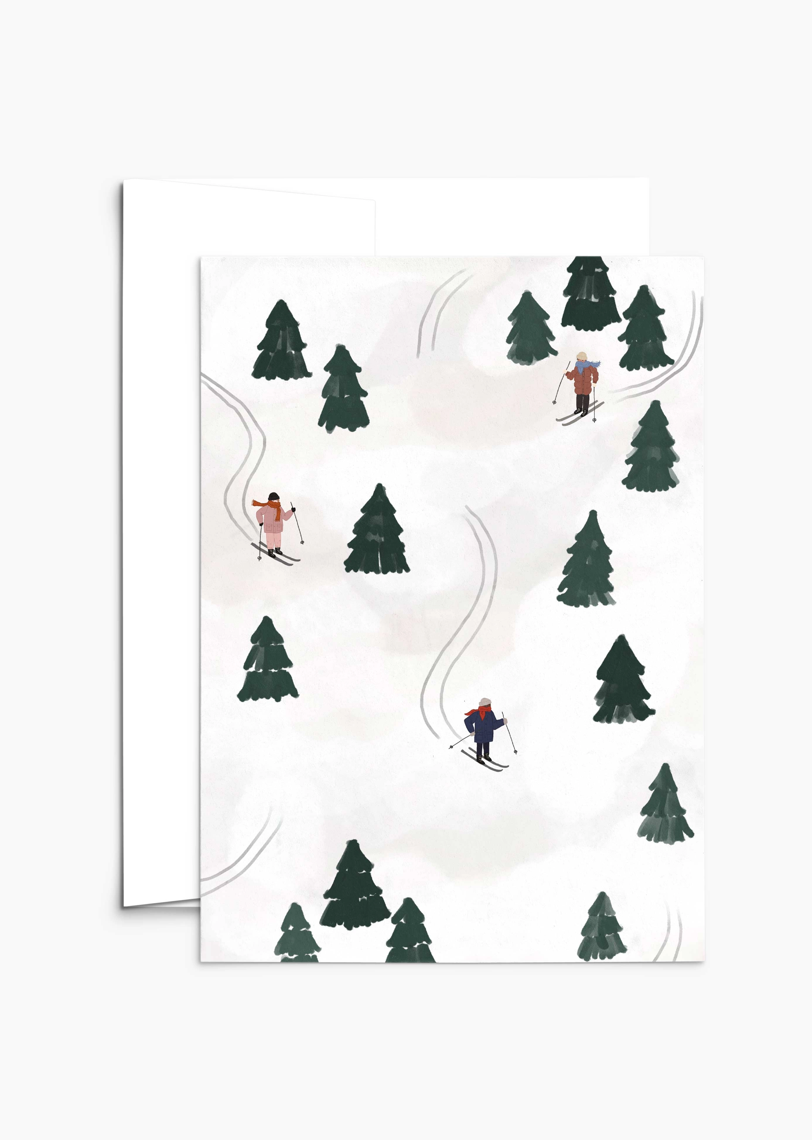 Sliding into the Festivities - Christmas Greeting Card