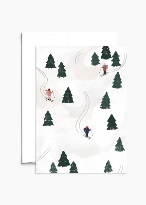 Sliding into the Festivities - Christmas Greeting Card
