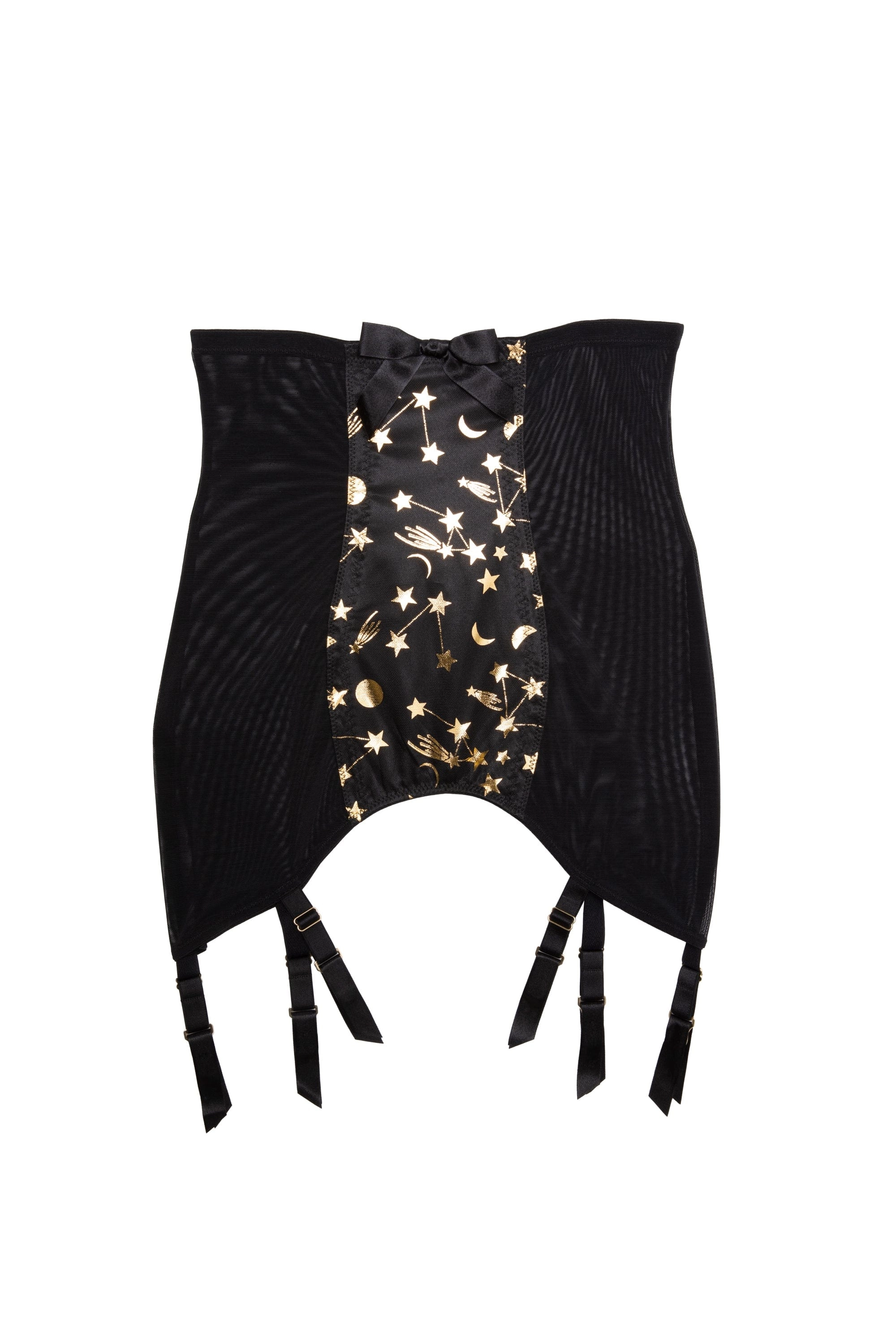 Solar Black and Gold Cosmic Print Girdle