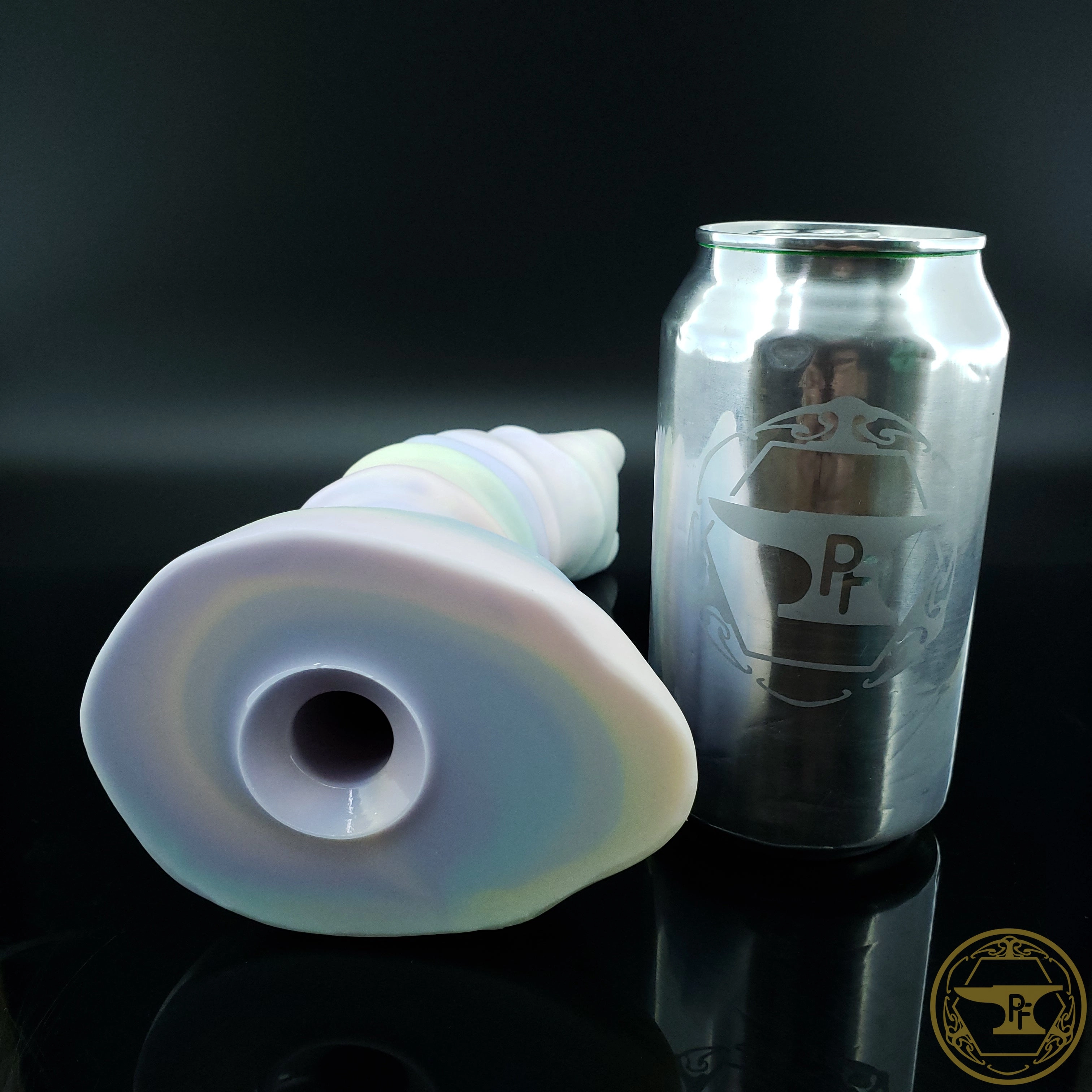 |SOLD OUT| Large Ankheg, Medium 00-50 Firmness, VERY Calm Pastel Rainbows, 6030 **VAC U LOCK HOLE INCLUDED**