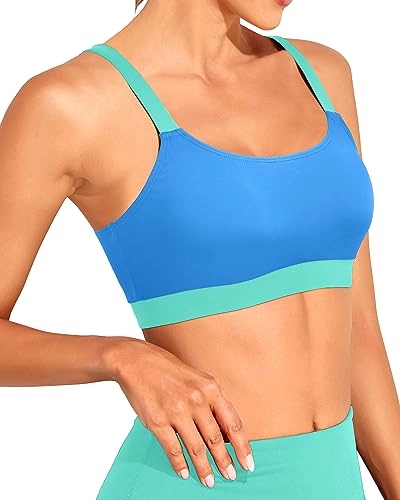 Sports Bra Bikini Top Scoop Neck Bathing Suits Top