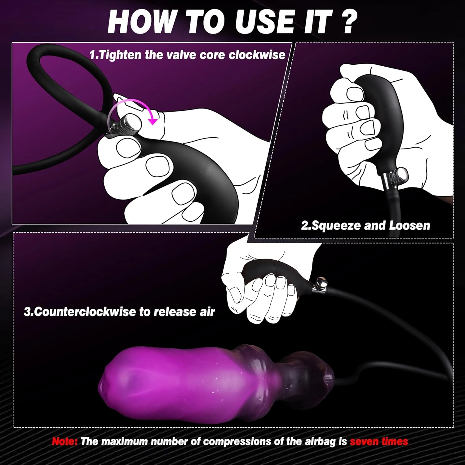 Vila Large Butt Plug Inflatable Anal Plug-Laphwing