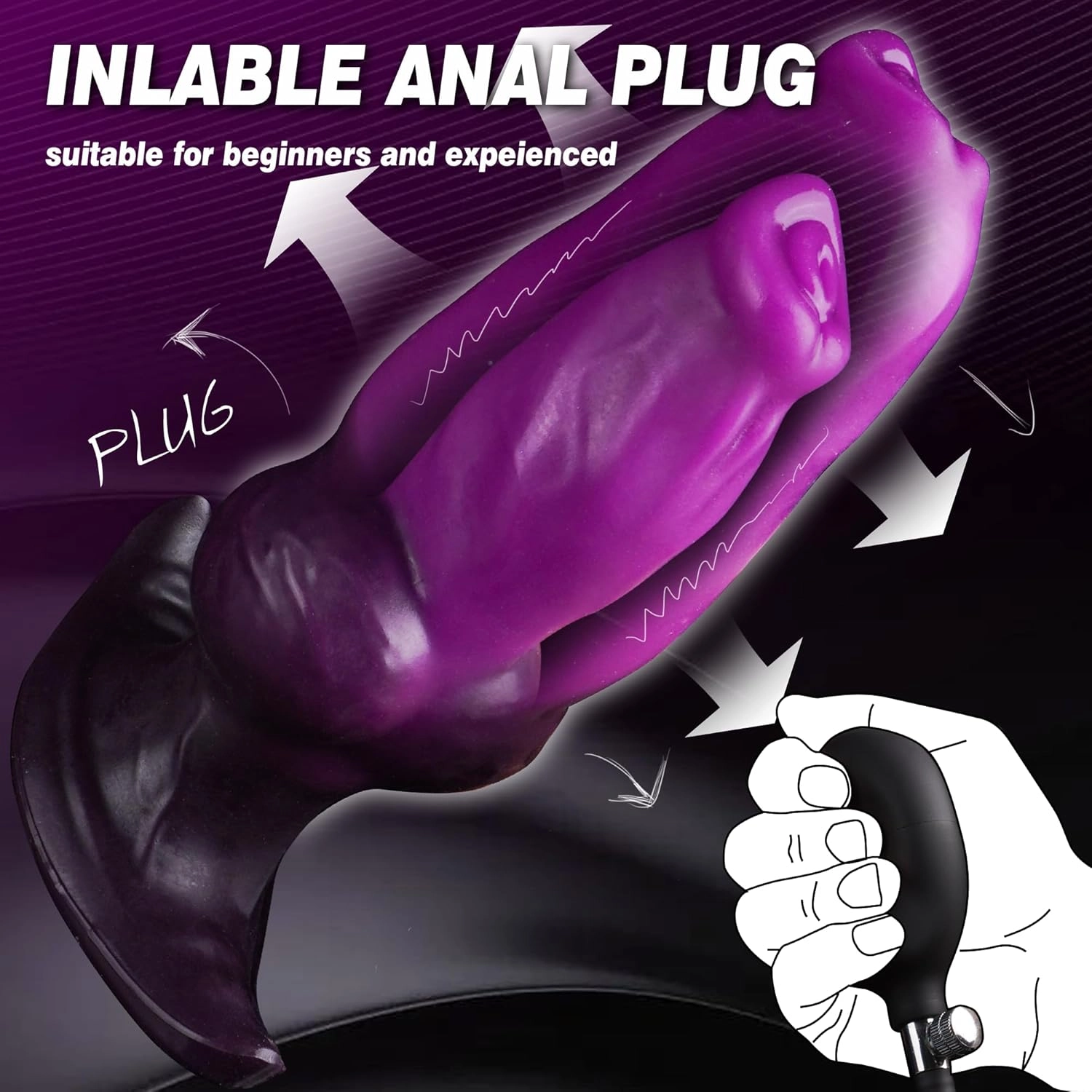 Vila Large Butt Plug Inflatable Anal Plug-Laphwing