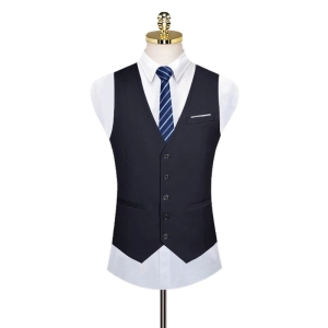 West Louis™ Formal Solid Color Business Office Suit Vest