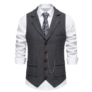 West Louis™ Men's Retro Lapel Gentlemen Vest