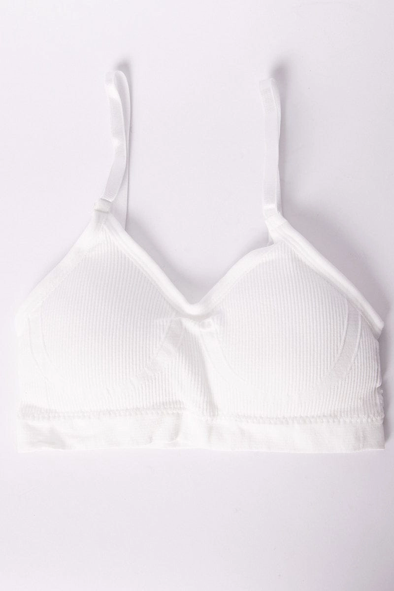 White Seamless Lingerie Set