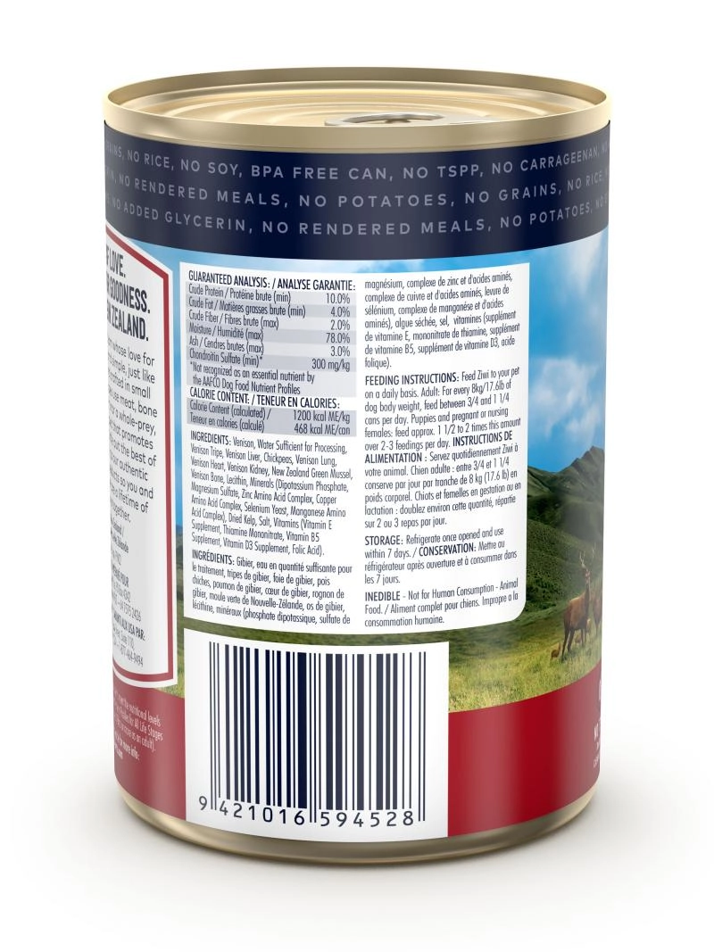Ziwi Peak Venison Canned Dog Food